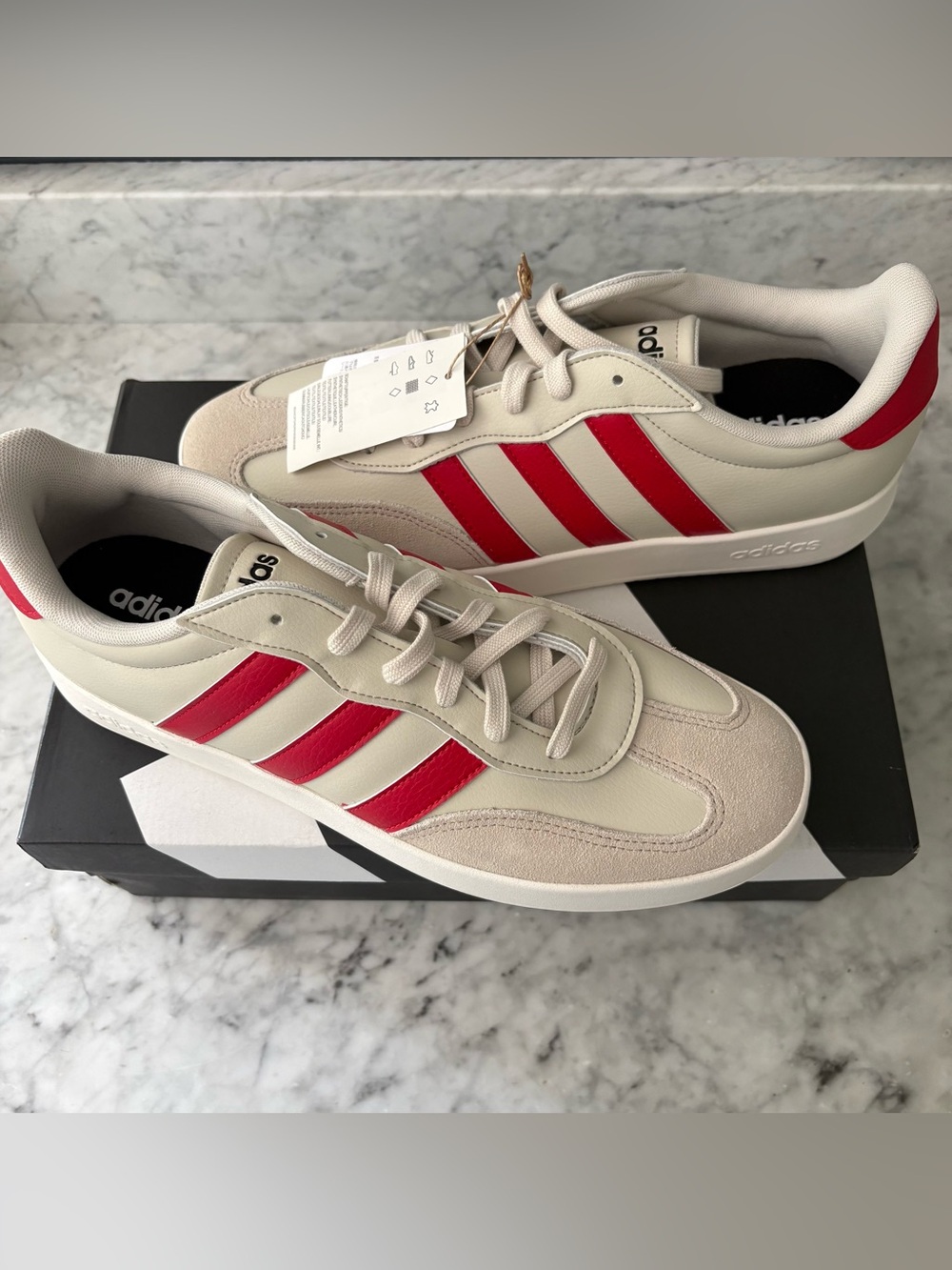 adidas Barreda Decode Scarlet Red Cream Lace Up Sneakers Men’s Shoe 11.5 or 10.5